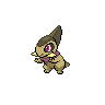 Axew — mały pikselowy sprite w wariancie shiny