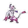 Mienshao — mały pikselowy sprite w wariancie shiny