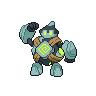 Golett — mały pikselowy sprite w wariancie shiny