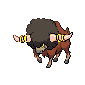 Bouffalant — mały pikselowy sprite w wariancie shiny
