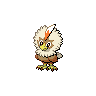 Rufflet — mały pikselowy sprite w wariancie shiny