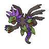 Hydreigon — mały pikselowy sprite w wariancie shiny