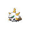 Larvesta — mały pikselowy sprite w wariancie shiny