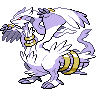 Reshiram — mały pikselowy sprite w wariancie shiny
