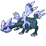 Kyurem — mały pikselowy sprite w wariancie shiny