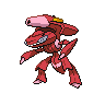 Genesect — mały pikselowy sprite w wariancie shiny
