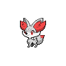 Fennekin — mały pikselowy sprite w wariancie shiny