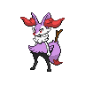 Braixen — mały pikselowy sprite w wariancie shiny