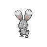 Bunnelby — mały pikselowy sprite w wariancie shiny