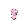 Espurr — mały pikselowy sprite w wariancie shiny