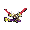 Doublade — mały pikselowy sprite w wariancie shiny