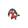 Helioptile — mały pikselowy sprite w wariancie shiny