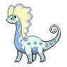 Aurorus — mały pikselowy sprite w wariancie shiny