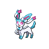 Sylveon — mały pikselowy sprite w wariancie shiny