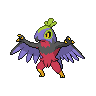 Hawlucha — mały pikselowy sprite w wariancie shiny