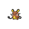 Dedenne — mały pikselowy sprite w wariancie shiny