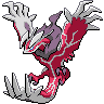 Yveltal — mały pikselowy sprite w wariancie shiny