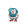 Dartrix — mały pikselowy sprite w wariancie shiny