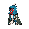 Decidueye — mały pikselowy sprite w wariancie shiny