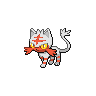 Litten — mały pikselowy sprite w wariancie shiny