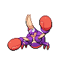Crabrawler — mały pikselowy sprite w wariancie shiny