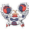 Crabominable — mały pikselowy sprite w wariancie shiny