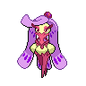 Tsareena — mały pikselowy sprite w wariancie shiny