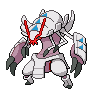 Golisopod — mały pikselowy sprite w wariancie shiny