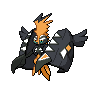Tapu Koko — mały pikselowy sprite w wariancie shiny