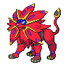 Solgaleo — mały pikselowy sprite w wariancie shiny