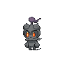 Marshadow — mały pikselowy sprite w wariancie shiny