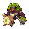Rillaboom — mały pikselowy sprite w wariancie shiny