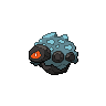 Rolycoly — mały pikselowy sprite w wariancie shiny