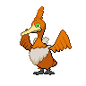 Cramorant — mały pikselowy sprite w wariancie shiny