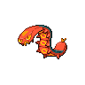 Sizzlipede — mały pikselowy sprite w wariancie shiny