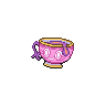 Sinistea — mały pikselowy sprite w wariancie shiny