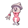Hatterene — mały pikselowy sprite w wariancie shiny