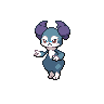 Indeedee — mały pikselowy sprite w wariancie shiny