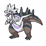 Dracozolt — mały pikselowy sprite w wariancie shiny