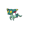 Dreepy — mały pikselowy sprite w wariancie shiny