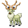 Wyrdeer — mały pikselowy sprite w wariancie shiny
