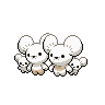 Maushold — mały pikselowy sprite w wariancie shiny