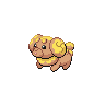 Fidough — mały pikselowy sprite w wariancie shiny