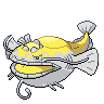 Dondozo — mały pikselowy sprite w wariancie shiny
