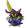 Kingambit — mały pikselowy sprite w wariancie shiny