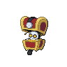 Gimmighoul — mały pikselowy sprite w wariancie shiny