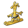 Gholdengo — mały pikselowy sprite w wariancie shiny