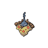 Wormadam (Sandy) — mały pikselowy sprite w wariancie shiny
