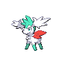 Shaymin (forma Podniebna) — mały pikselowy sprite w wariancie shiny