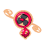 Rotom (Fan) — mały pikselowy sprite w wariancie shiny